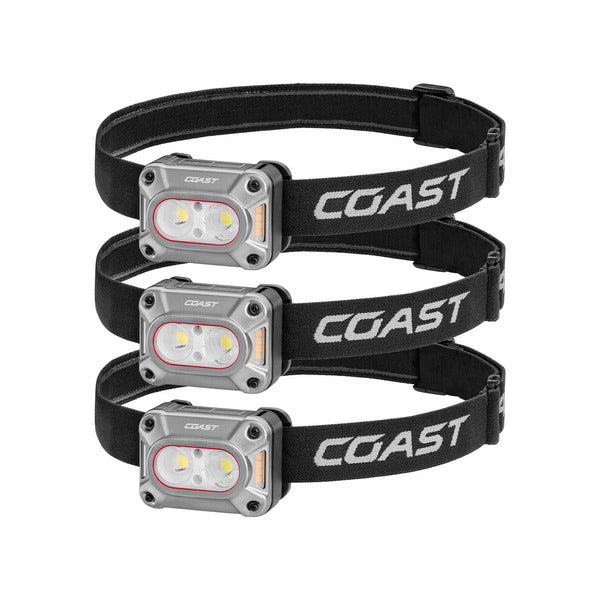 Coast Cutlery Company 1000L Hybrid Headlamp, 3-count